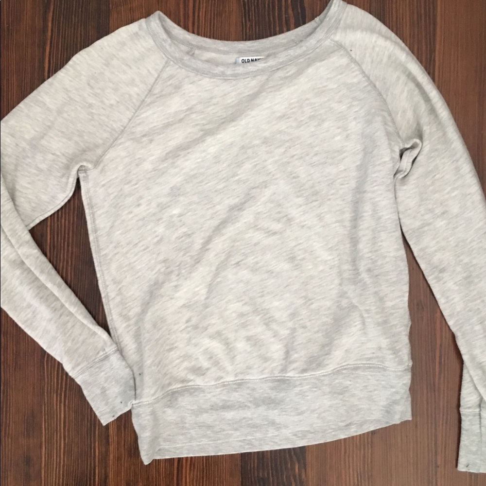 Old Navy Thin Heather Grey Sweatshirt Shirt